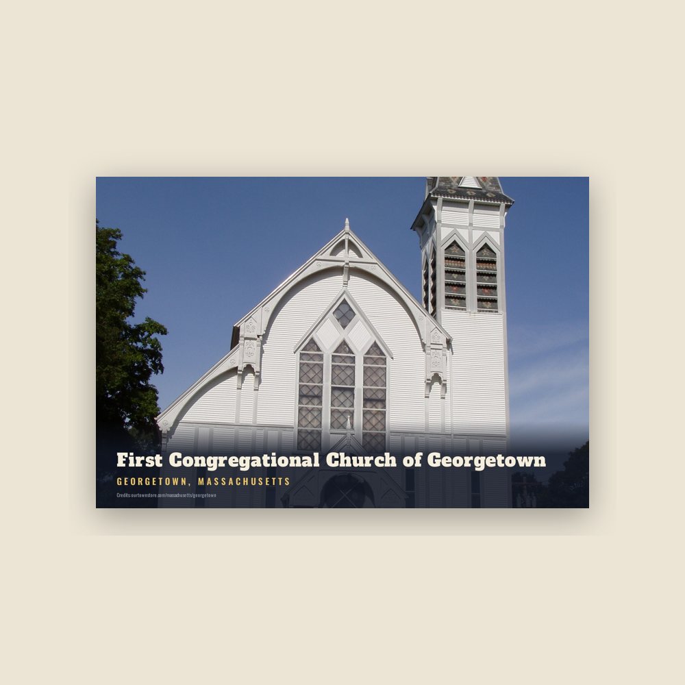 Georgetown First Congregational Church of Georgetown Postcard