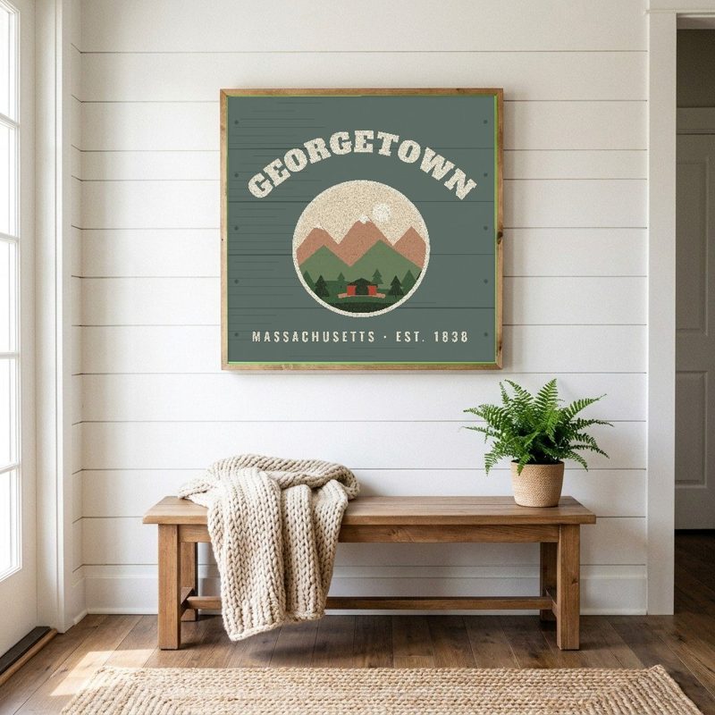 Georgetown Hometown Wood Sign