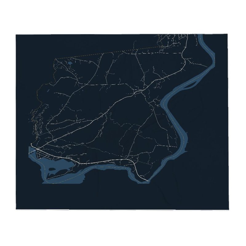 Gill Street Map Throw Blanket