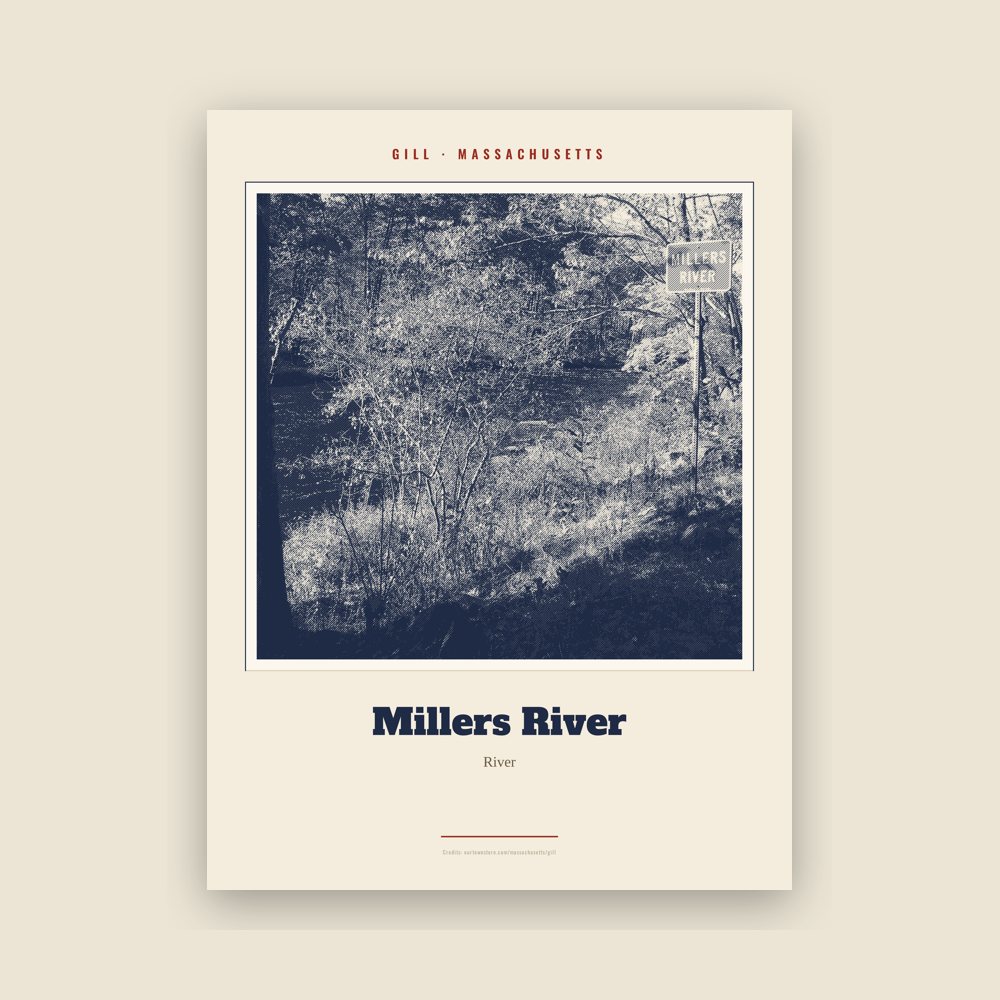 Gill Millers River Landmark Print