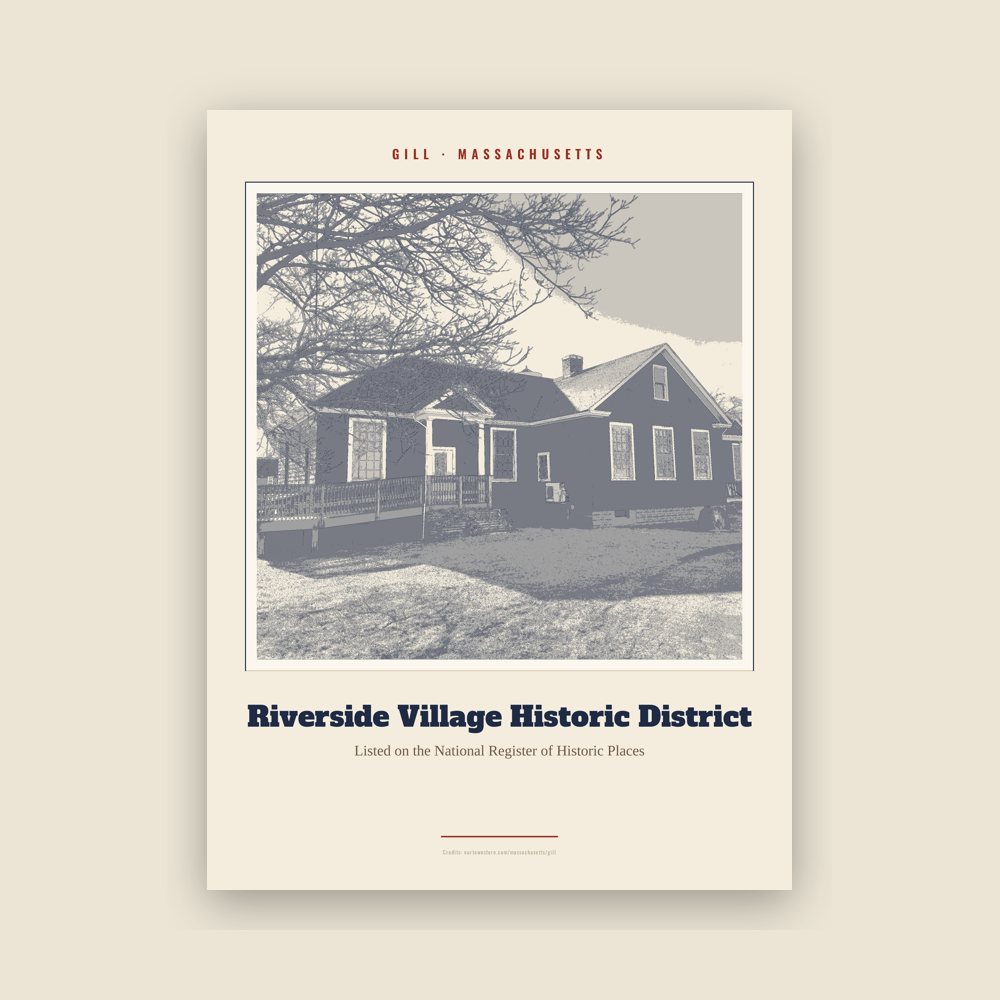 Gill Riverside Village Historic District Landmark Print