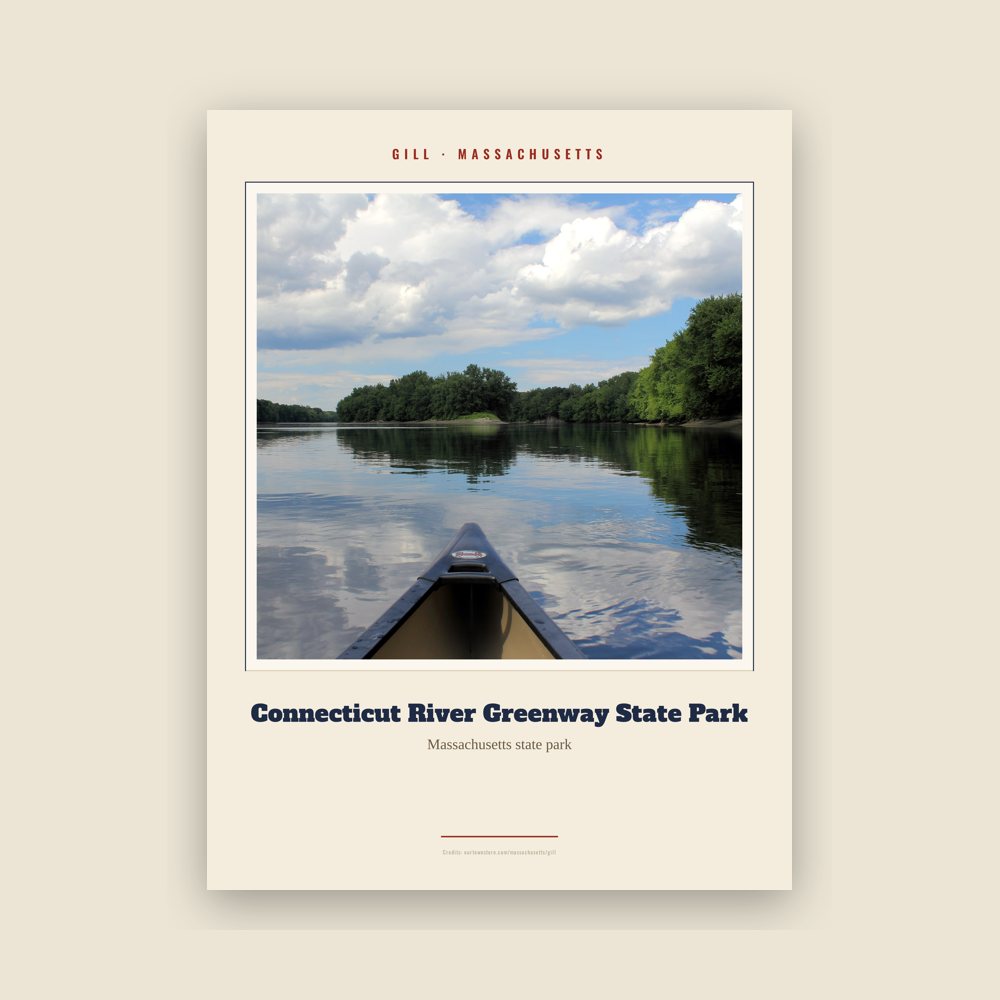 Gill Connecticut River Greenway State Park Landmark Print