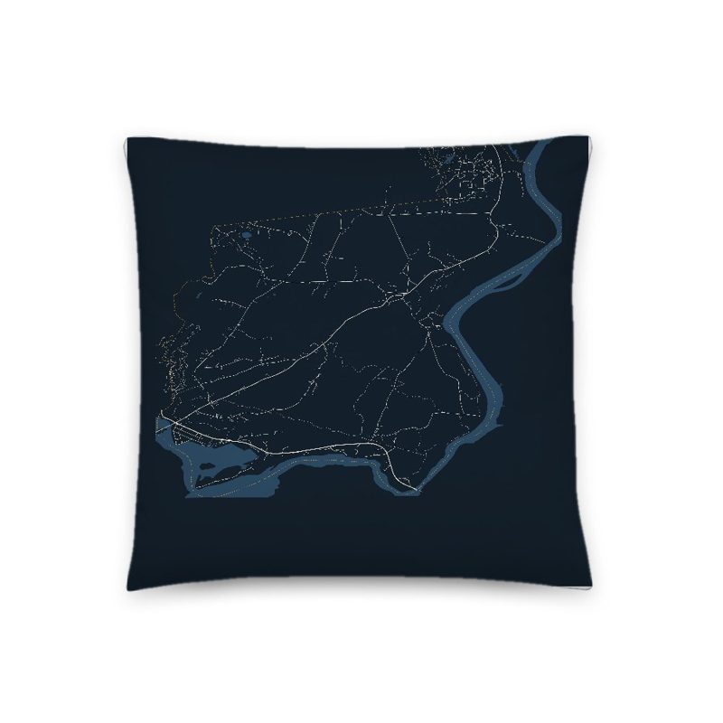 Gill Map Throw Pillow