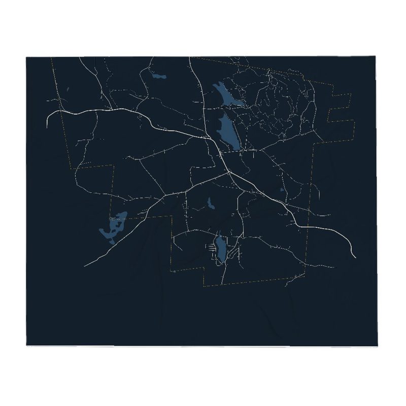 Goshen Street Map Throw Blanket