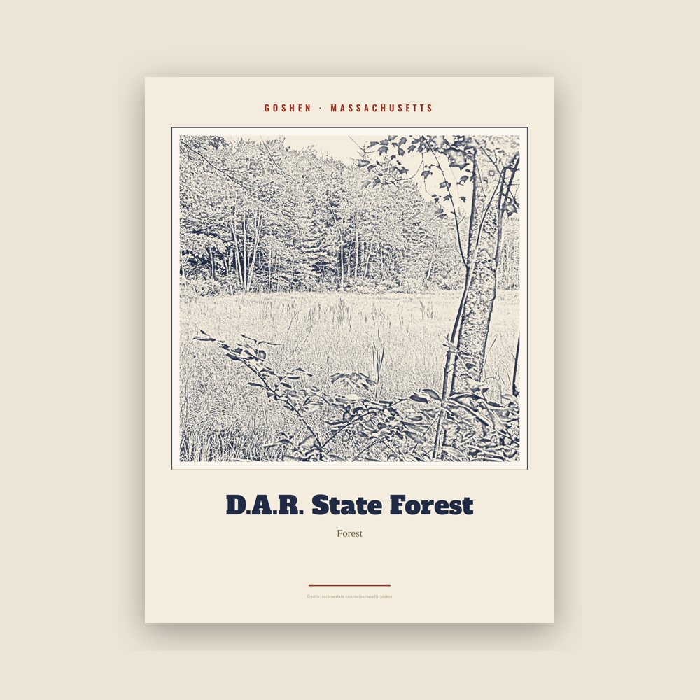 Goshen D.A.R. State Forest Landmark Print