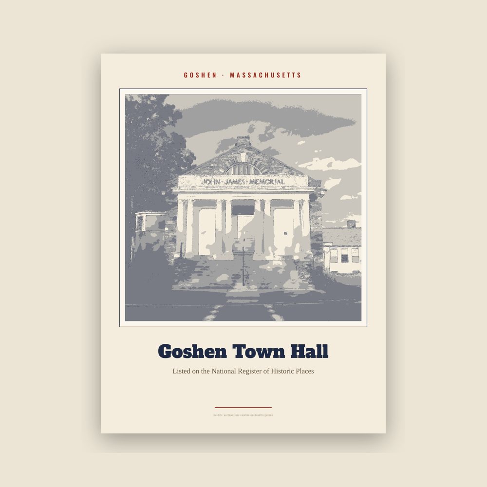 Goshen Goshen Town Hall Landmark Print