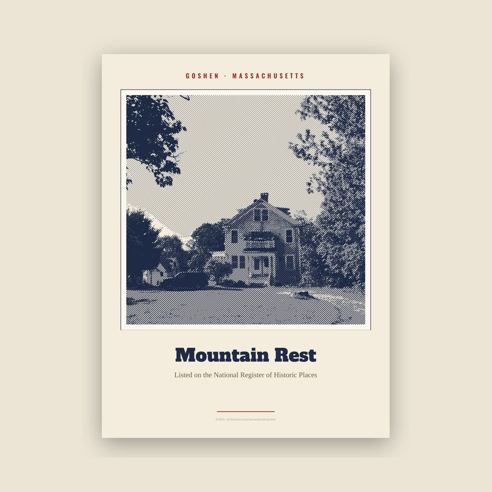 Goshen Mountain Rest Landmark Print