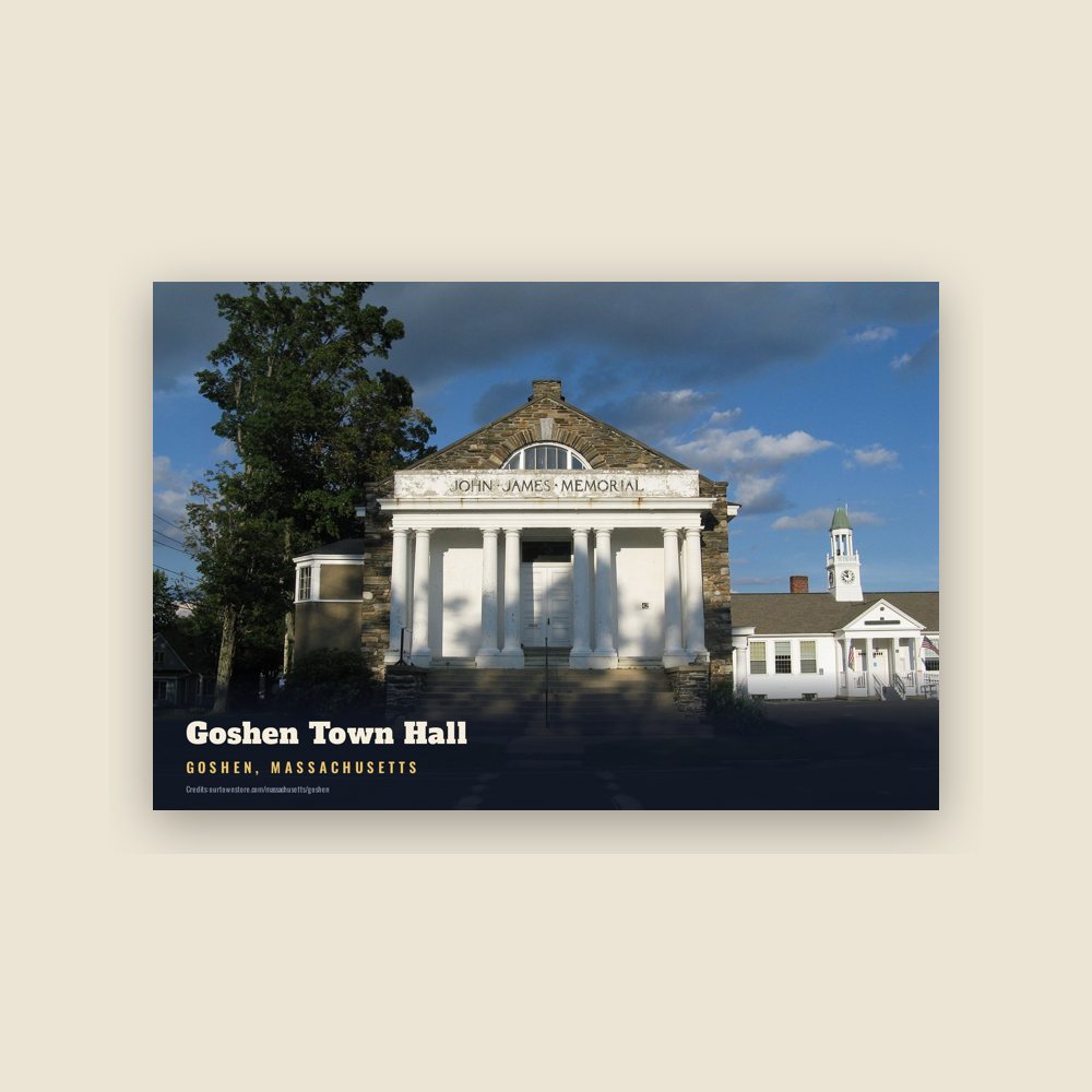 Goshen Goshen Town Hall Postcard