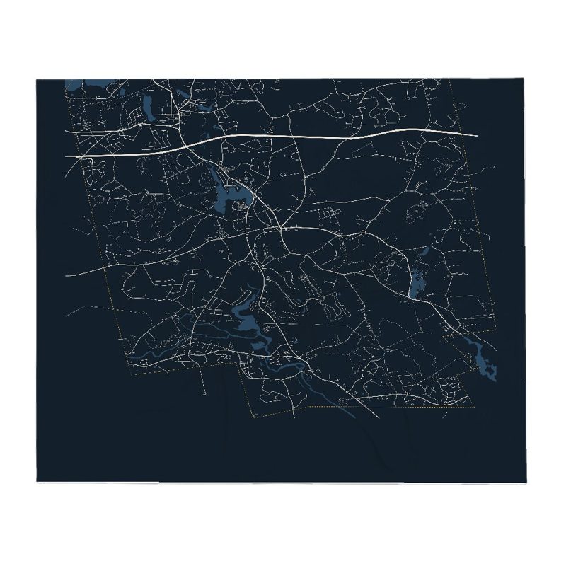 Grafton Street Map Throw Blanket