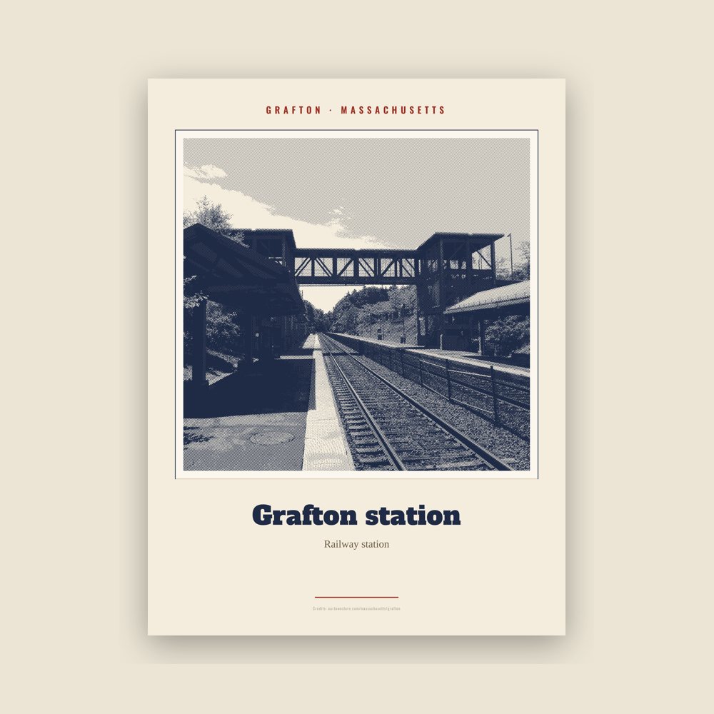 Grafton Grafton station Landmark Print