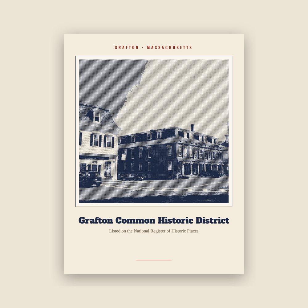 Grafton Grafton Common Historic District Landmark Print