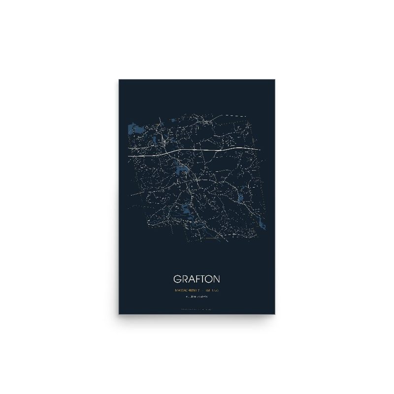 Grafton Street Map Poster · Midnight