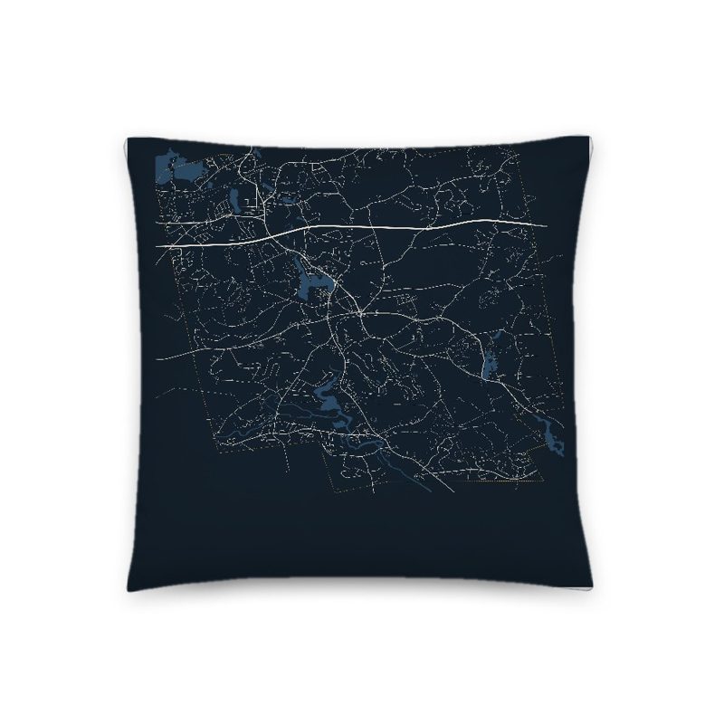 Grafton Map Throw Pillow