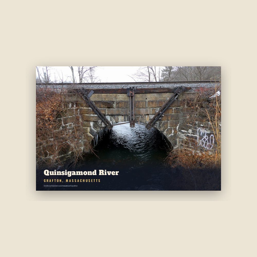 Grafton Quinsigamond River Postcard