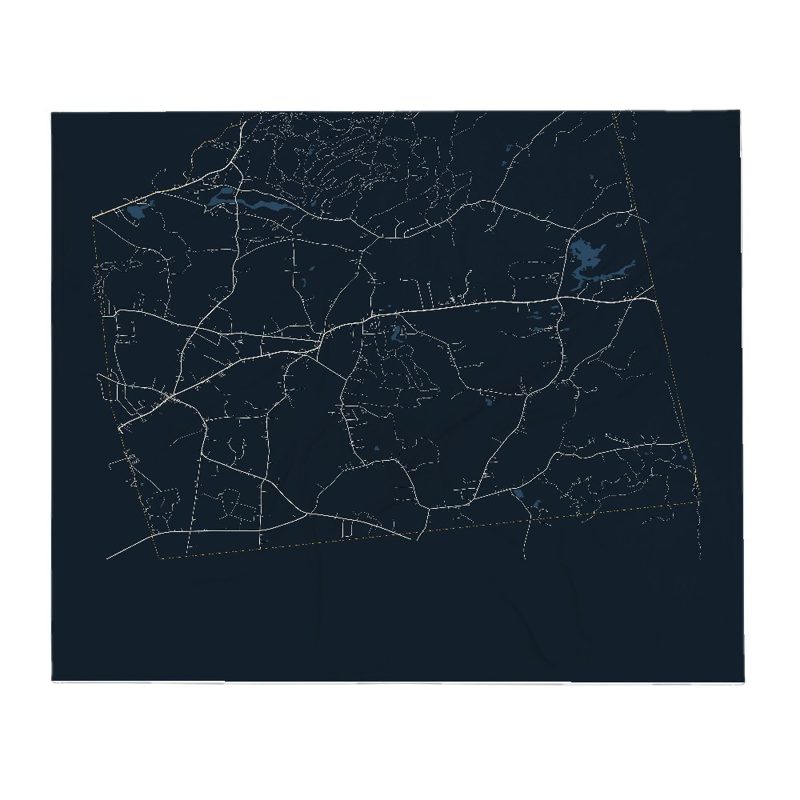 Granby Street Map Throw Blanket