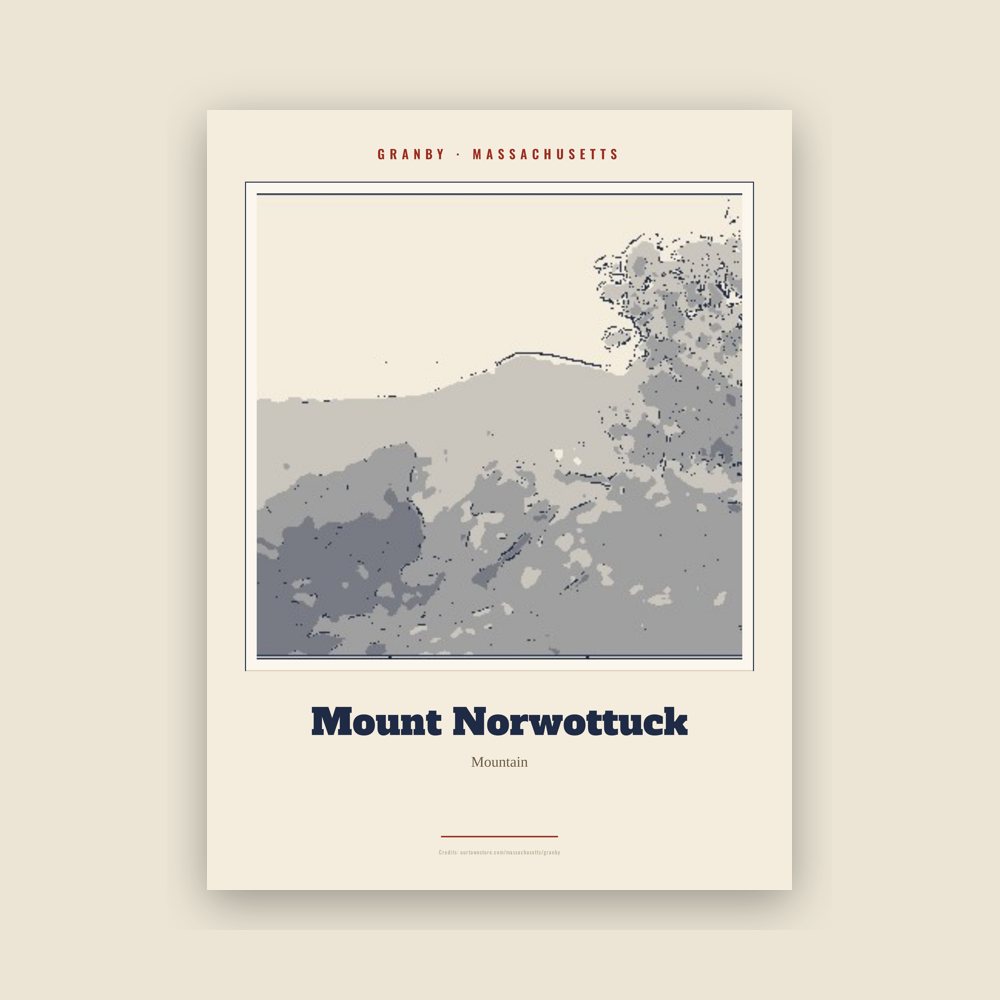 Granby Mount Norwottuck Landmark Print