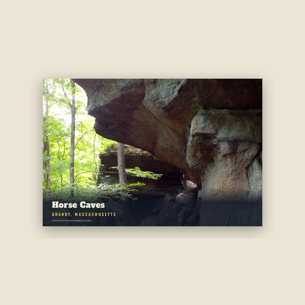 Granby Horse Caves Postcard