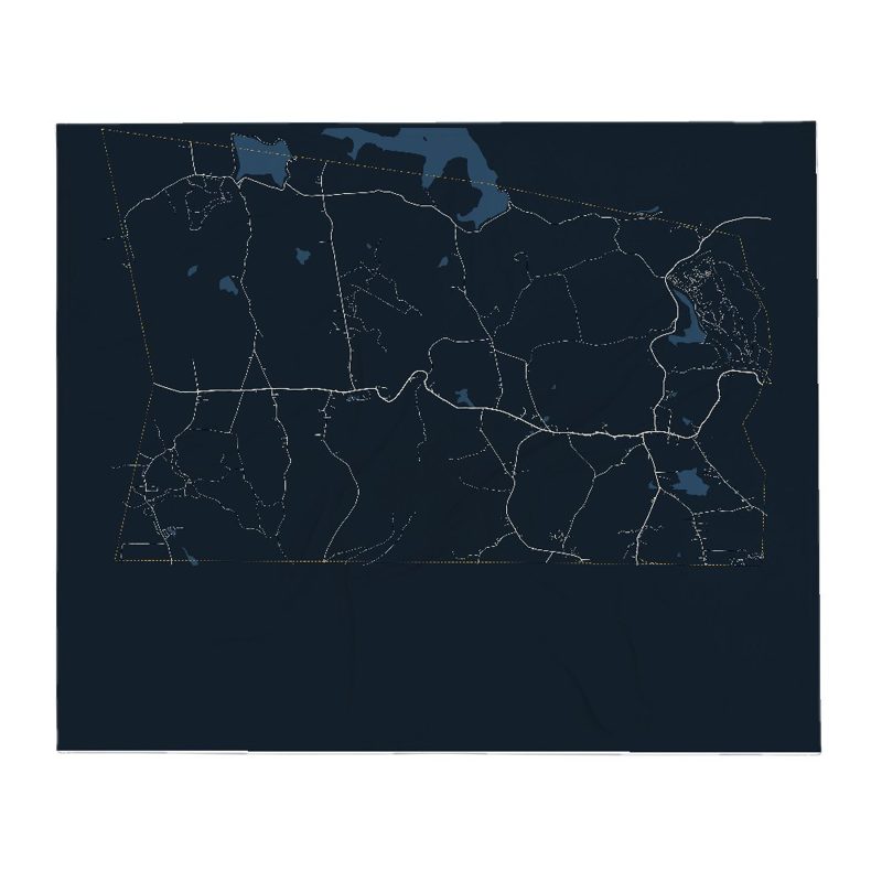 Granville Street Map Throw Blanket