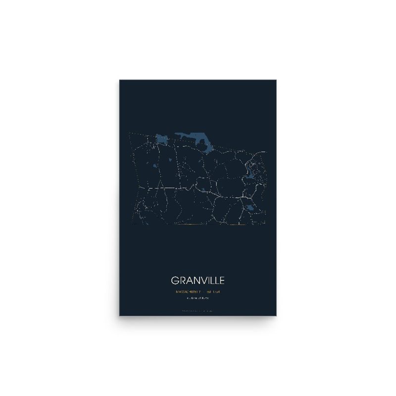 Granville Street Map Poster · Midnight