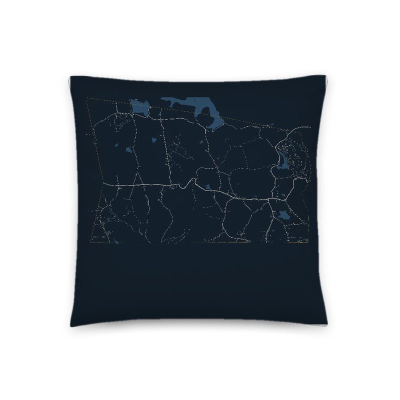 Granville Map Throw Pillow