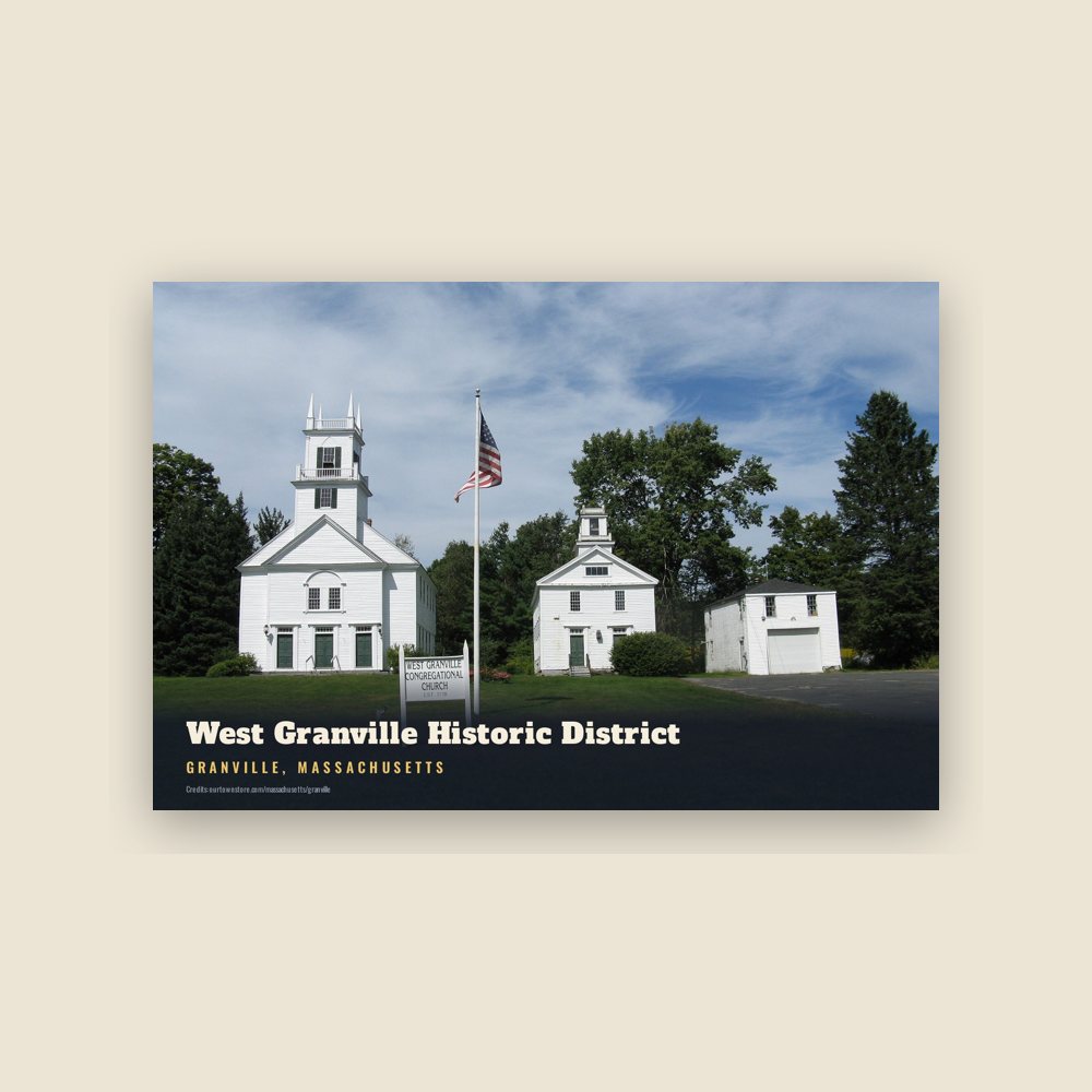 Granville West Granville Historic District Postcard