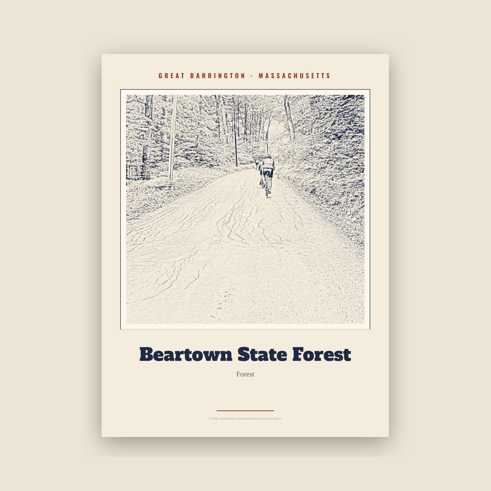 Great Barrington Beartown State Forest Landmark Print