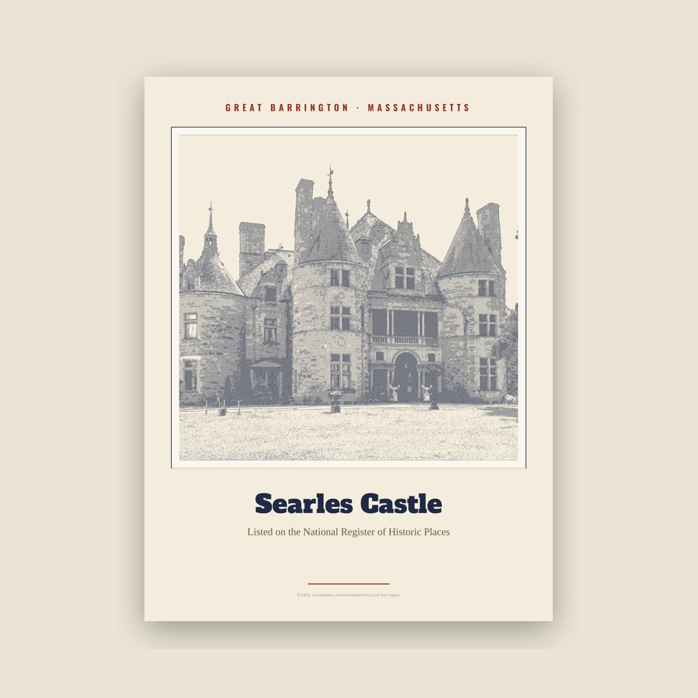 Great Barrington Searles Castle Landmark Print