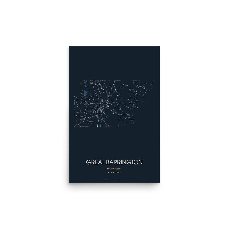 Great Barrington Street Map Poster · Midnight