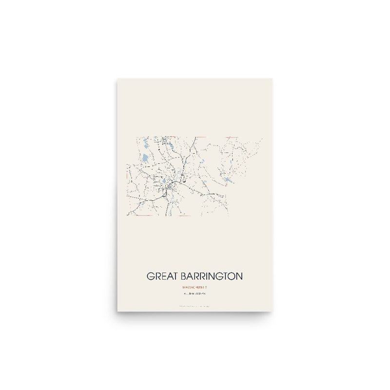Great Barrington Street Map Poster · Linen