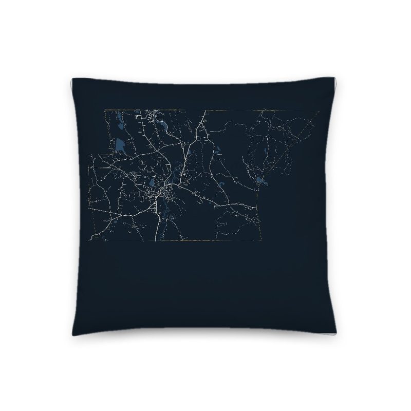 Great Barrington Map Throw Pillow