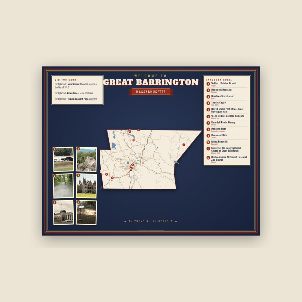 Great Barrington Map Placemat