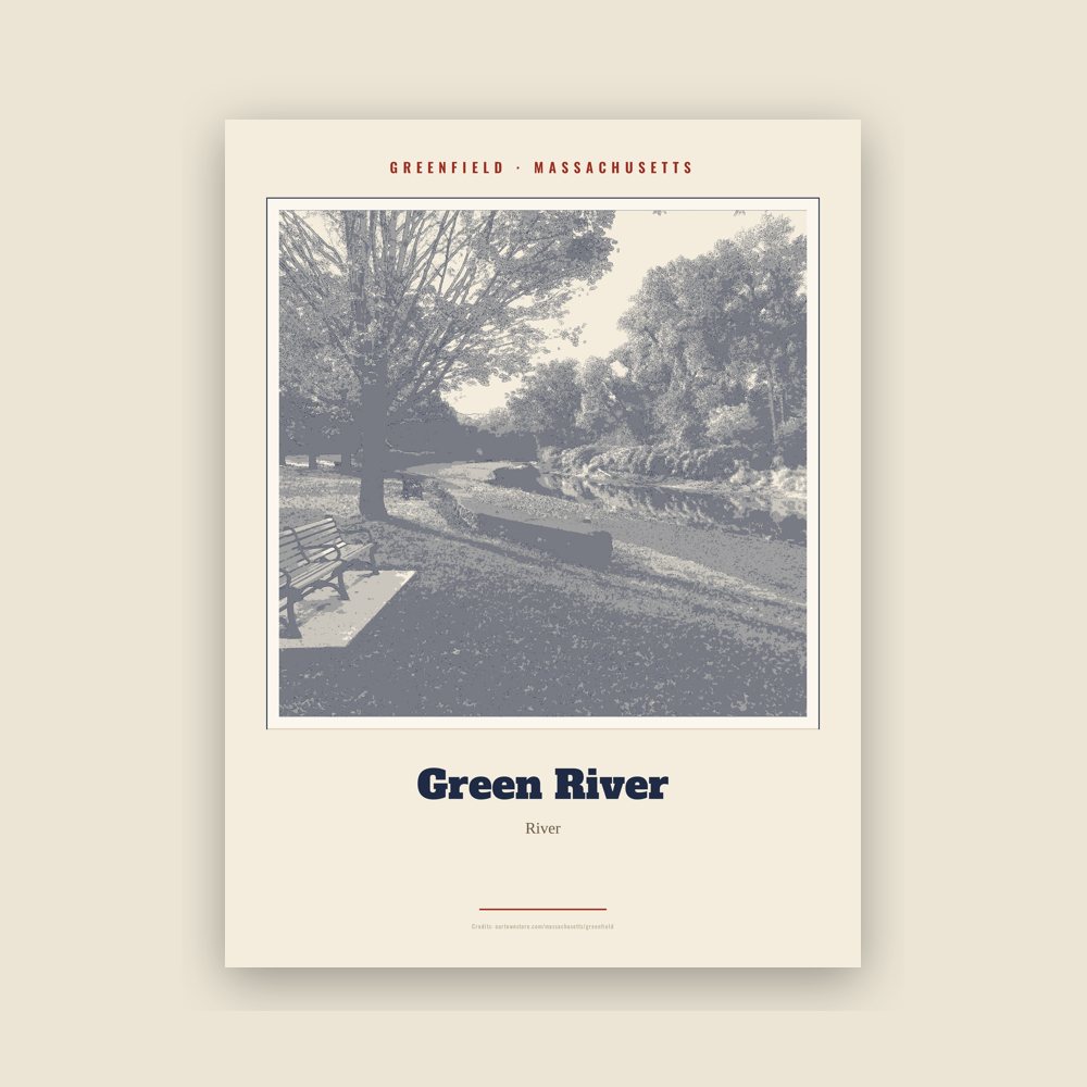Greenfield Green River Landmark Print