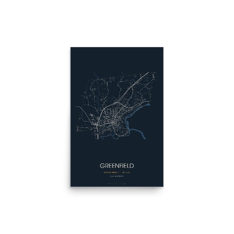 Greenfield Street Map Poster · Midnight
