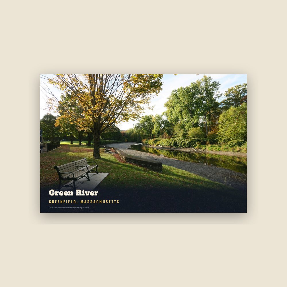 Greenfield Green River Postcard