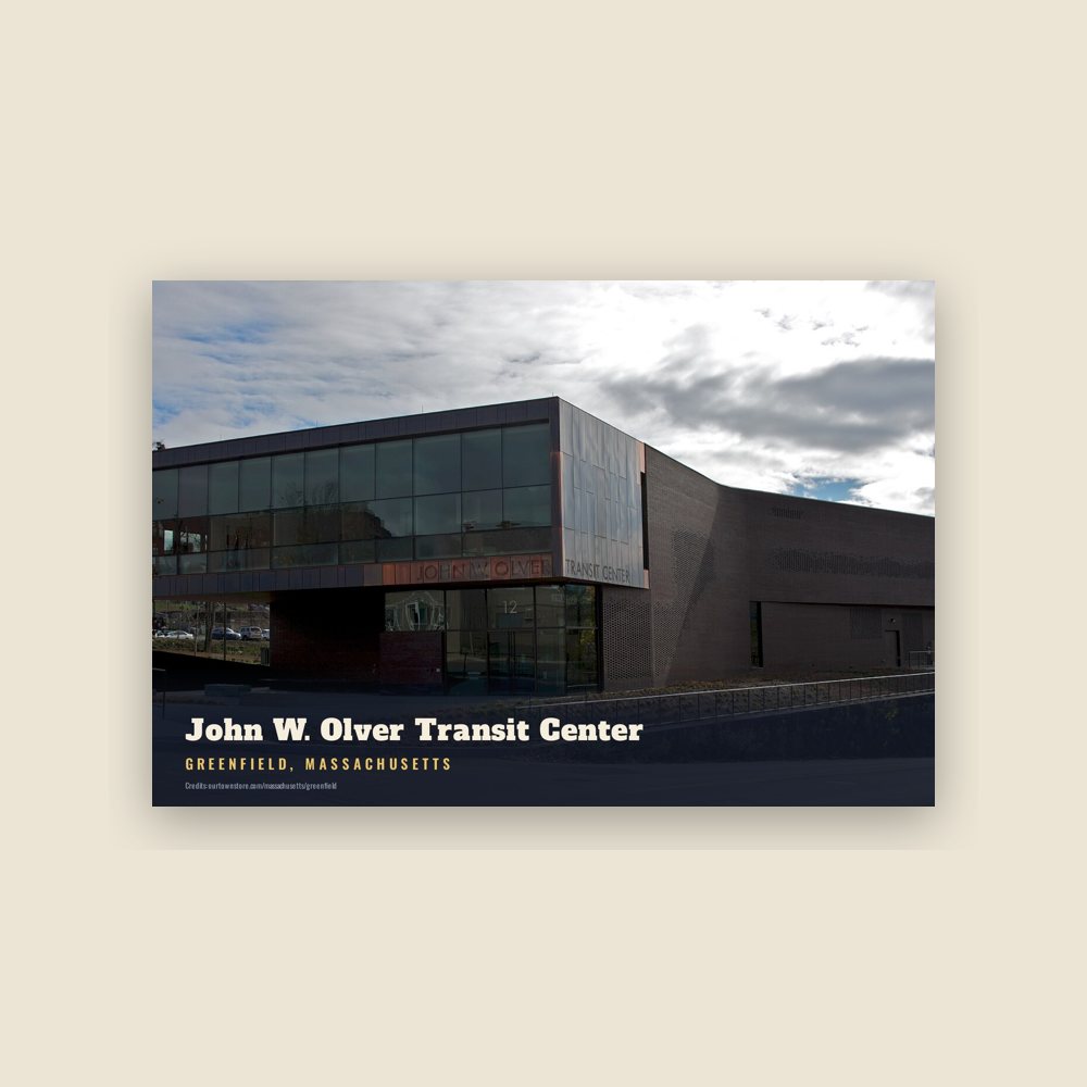 Greenfield John W. Olver Transit Center Postcard