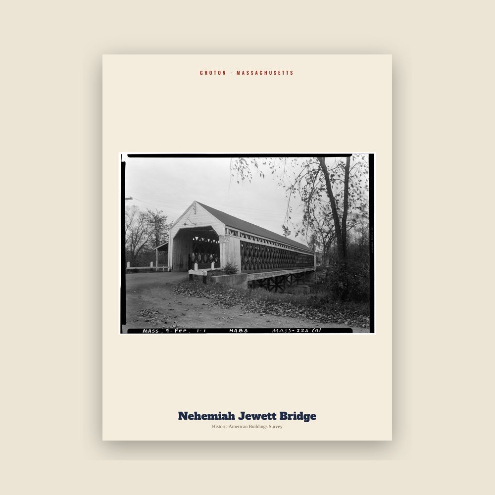 Groton Nehemiah Jewett Bridge Archive Print