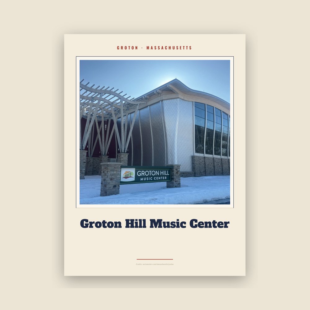Groton Groton Hill Music Center Landmark Print