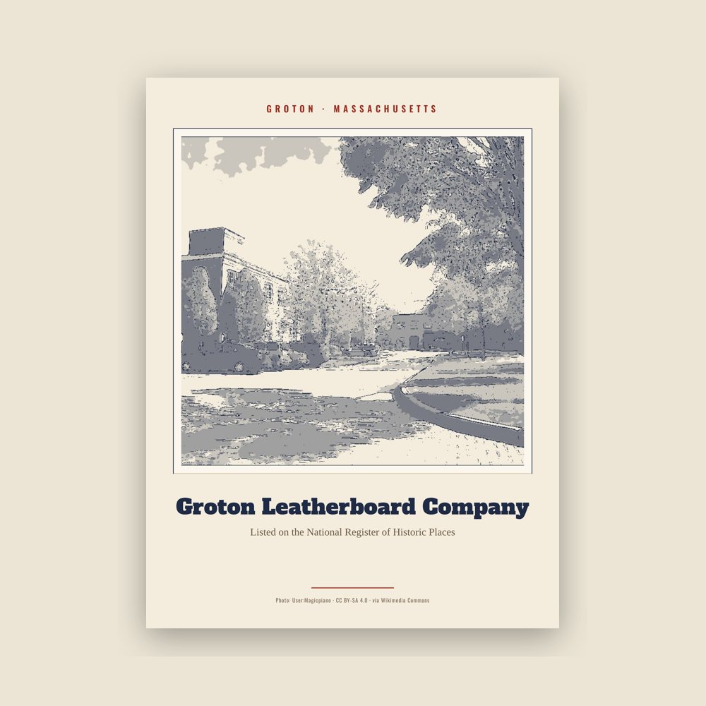Groton Groton Leatherboard Company Landmark Print