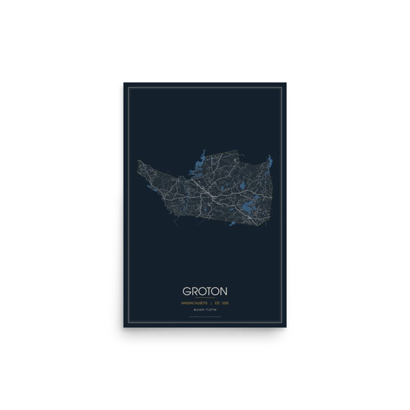Groton Street Map Poster · Midnight