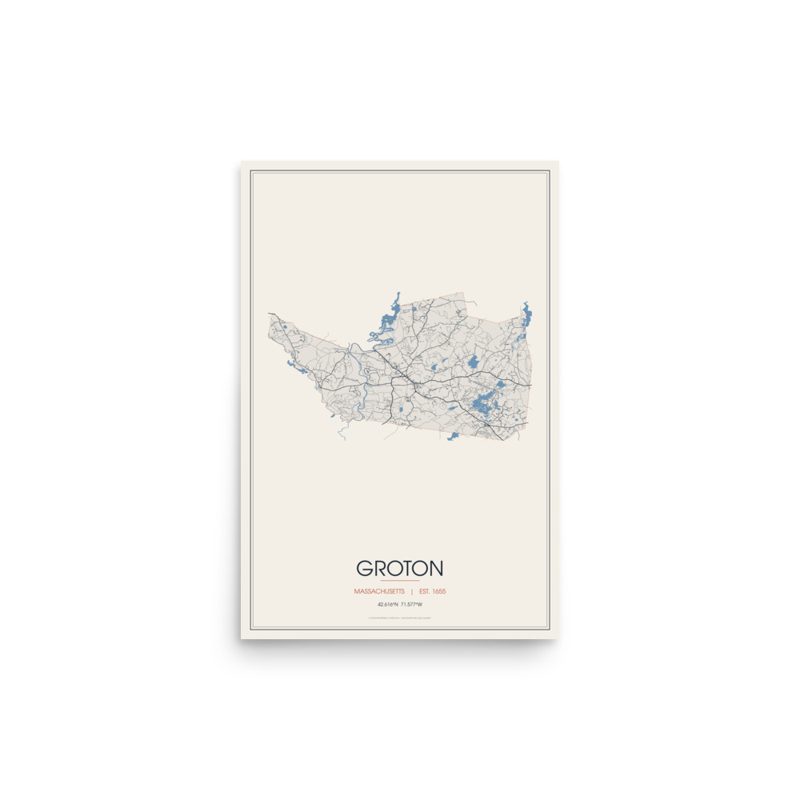 Groton Street Map Poster · Linen