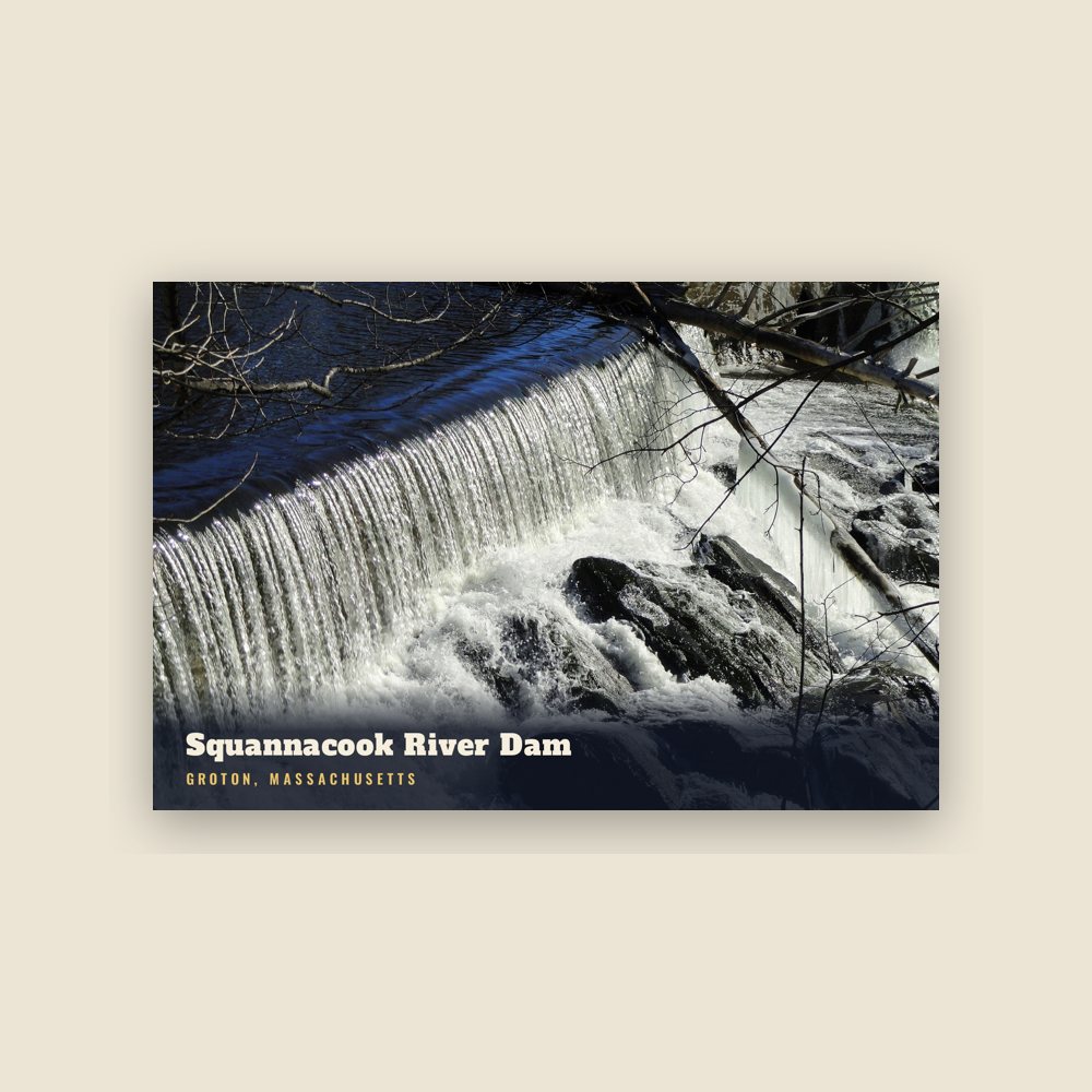 Groton Squannacook River Dam Postcard
