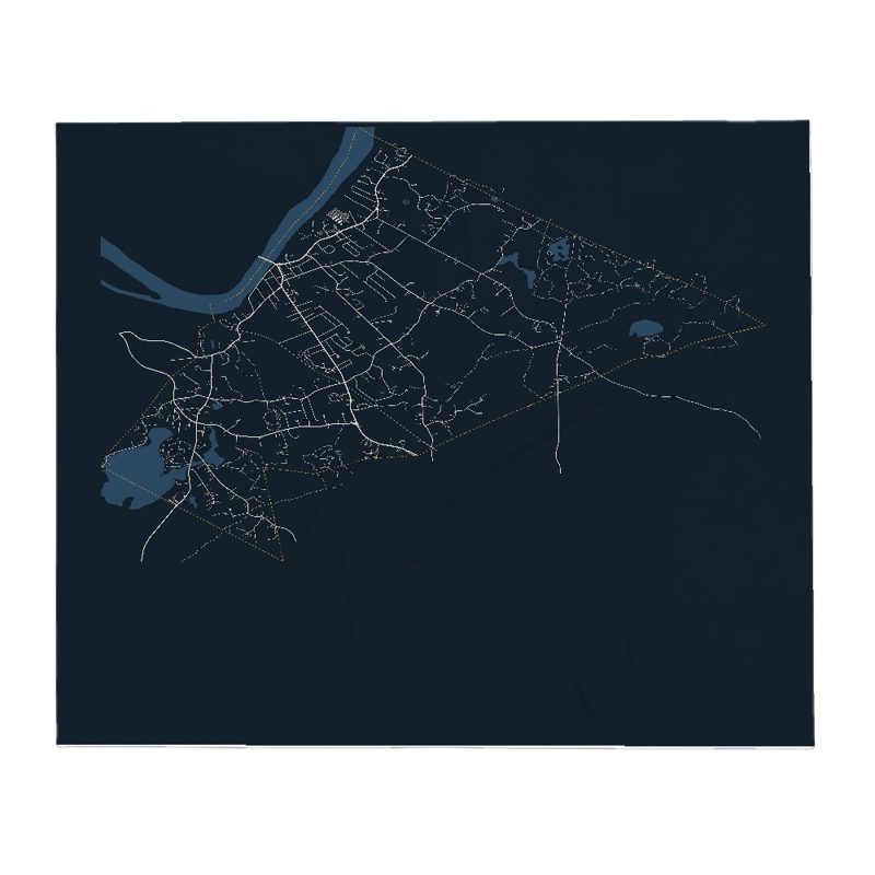 Groveland Street Map Throw Blanket
