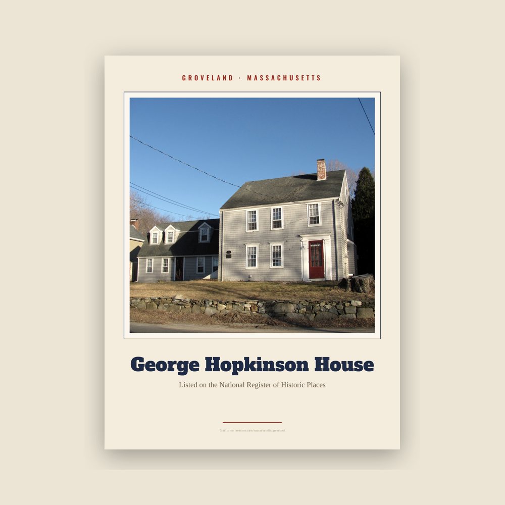 Groveland George Hopkinson House Landmark Print