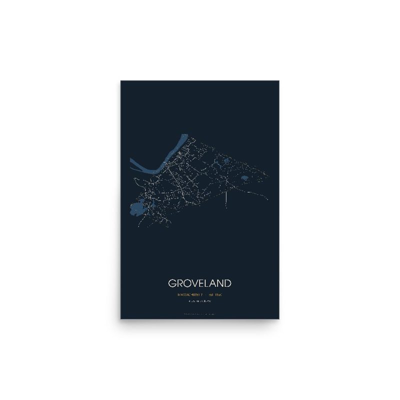 Groveland Street Map Poster · Midnight