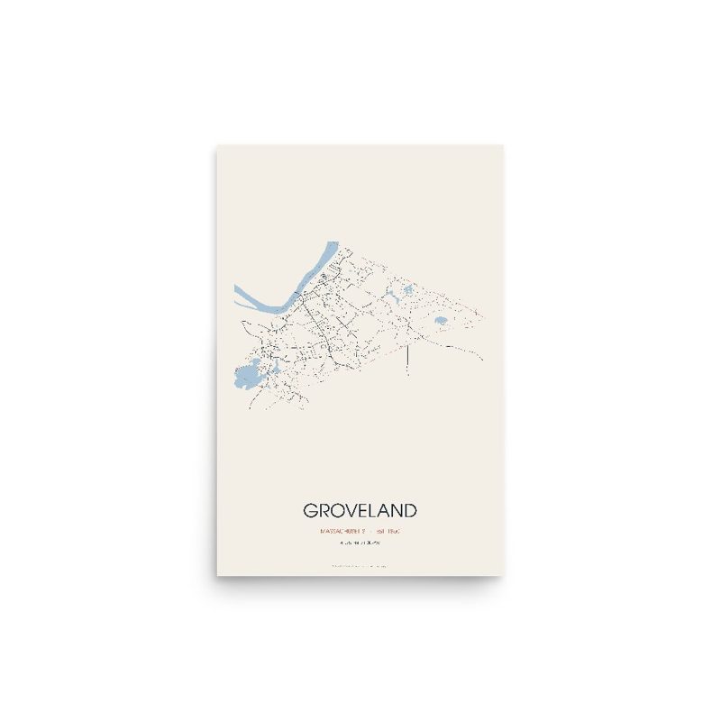 Groveland Street Map Poster · Linen