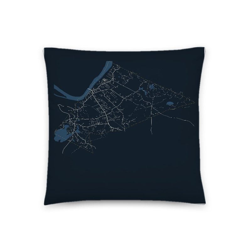 Groveland Map Throw Pillow
