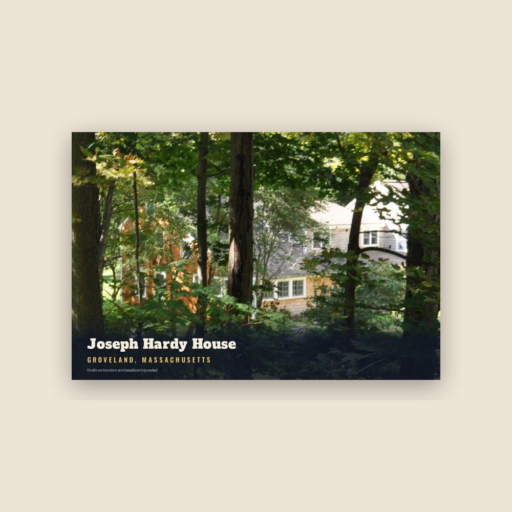 Groveland Joseph Hardy House Postcard
