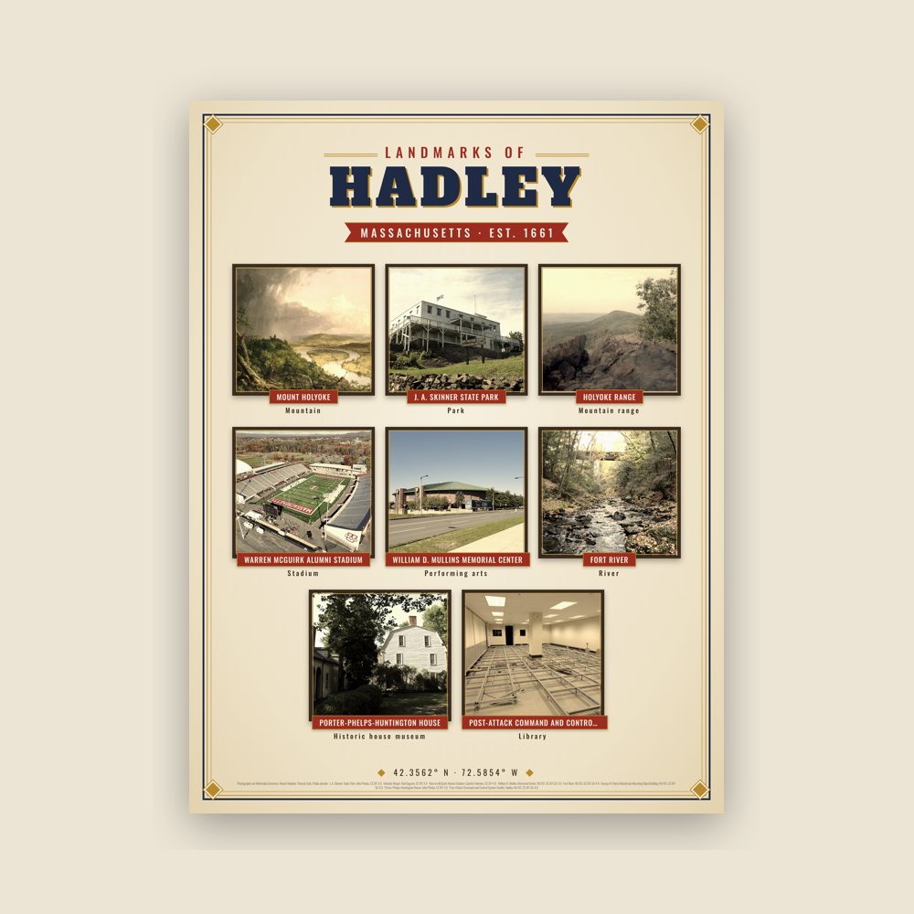 Hadley Landmarks Photo Poster