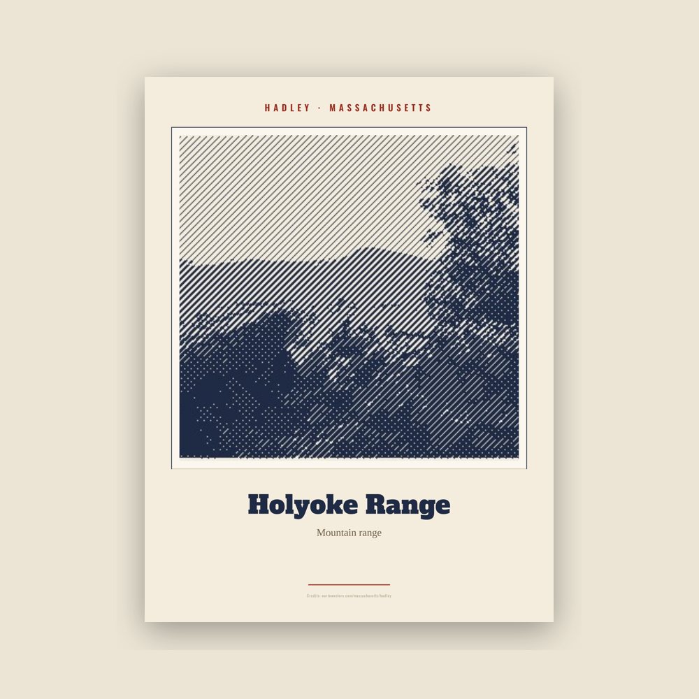 Hadley Holyoke Range Landmark Print