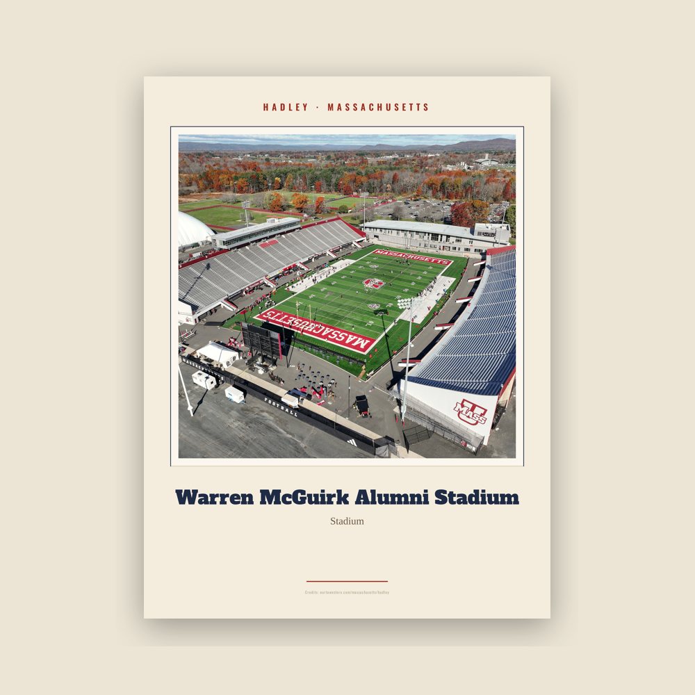 Hadley Warren McGuirk Alumni Stadium Landmark Print